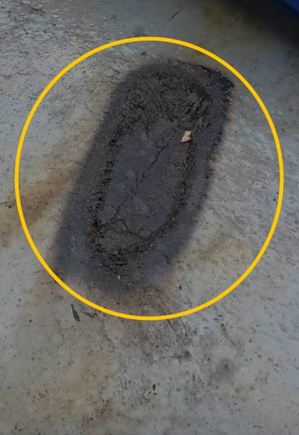 ベランダの焦げ