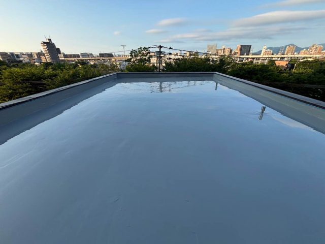 糸島市の屋上ウレタン防水工事完了