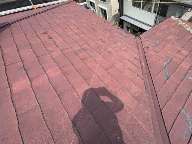 福岡市南区の塗膜劣化が進むスレート