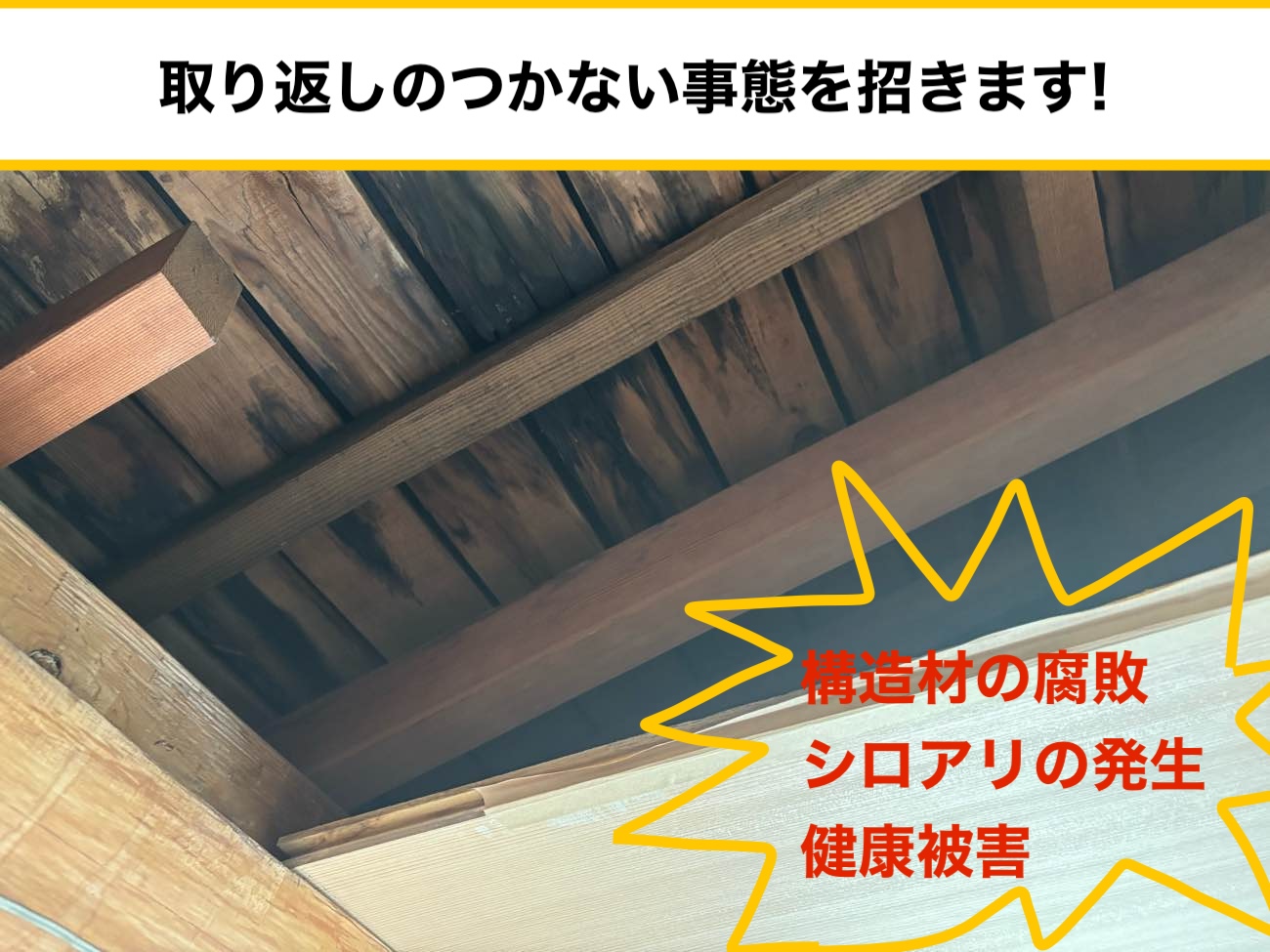 雨漏り放置のリスク