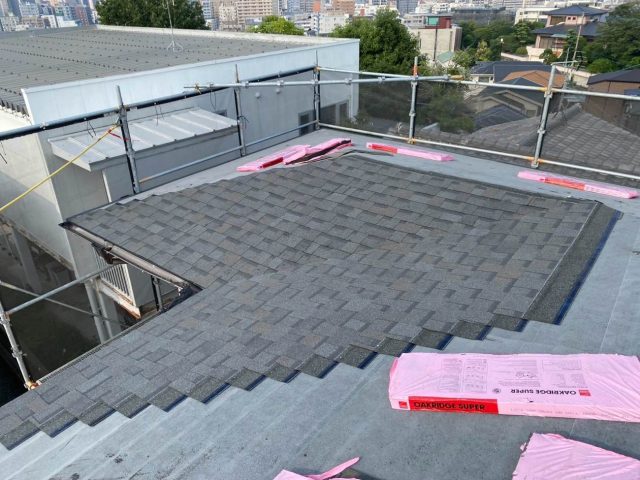 福岡市南区のカバー工法でオークリッジスーパーを施工