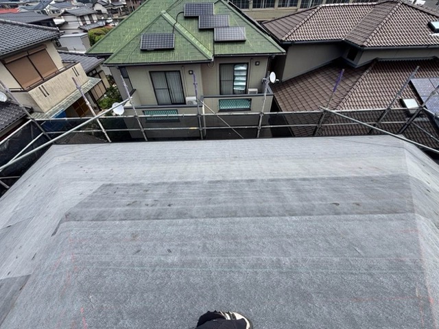 防水シート施工