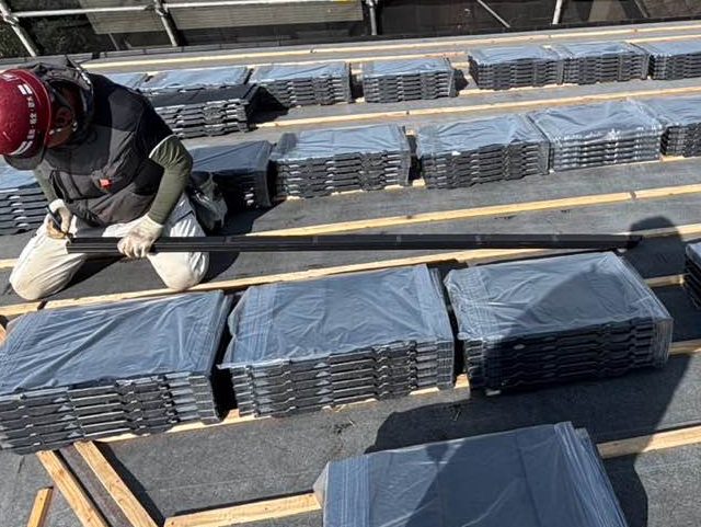 志免町でルーガ施工前の準備状況