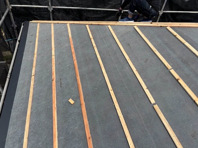 桟木の取り付け