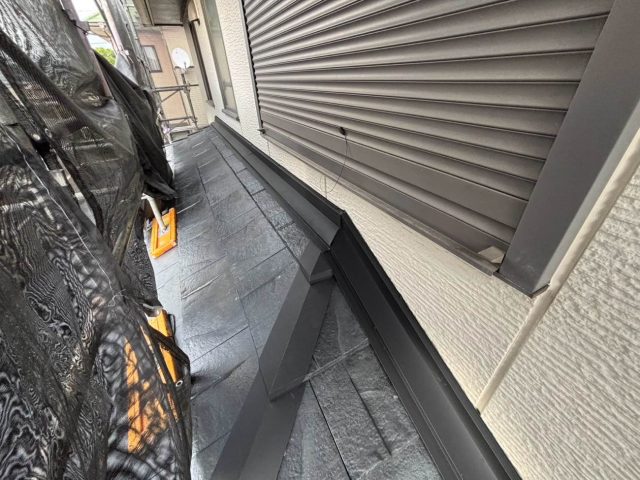 志免町で板金工事が完了