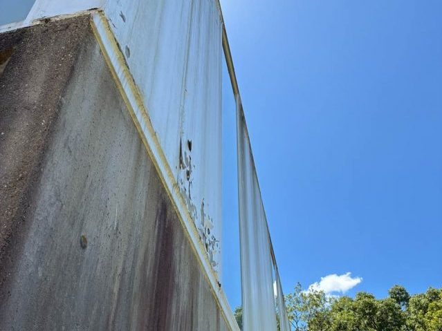 糸島市で確認された外壁の剥がれ