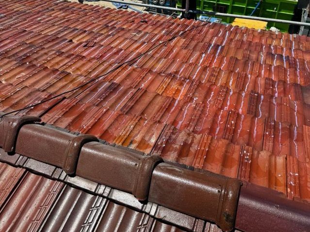 福岡市中央区で雨漏りが発生した瓦屋根