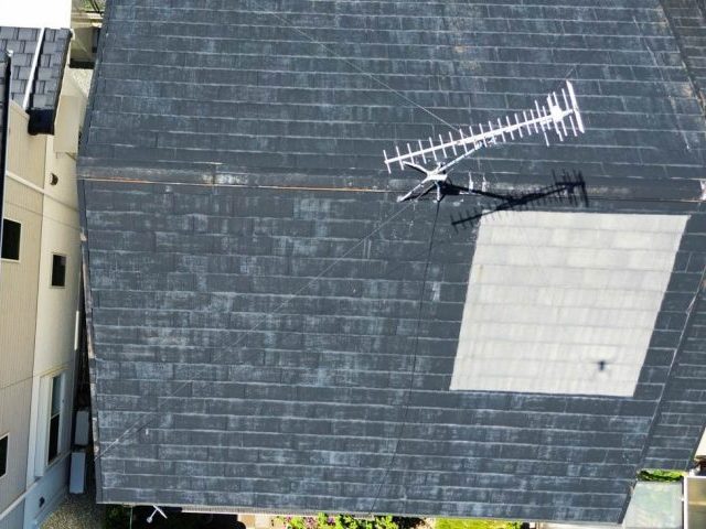 福岡市東区でスレートのドローン写真