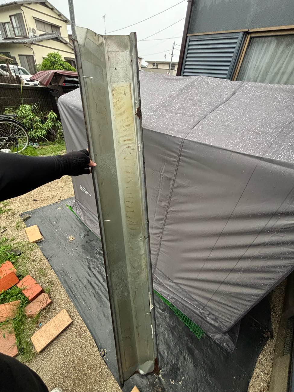 福岡市東区物件棟板金交換工事、施工事例、屋根工事金額