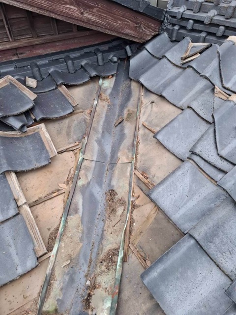 谷板金工事、谷板金撤去