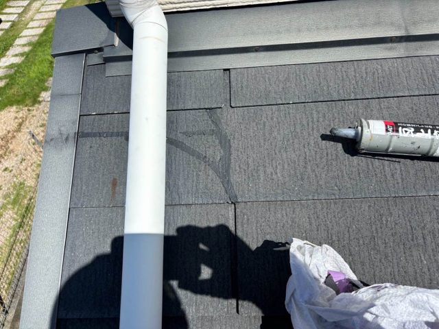 福岡市西区の屋根のコーキング補修後