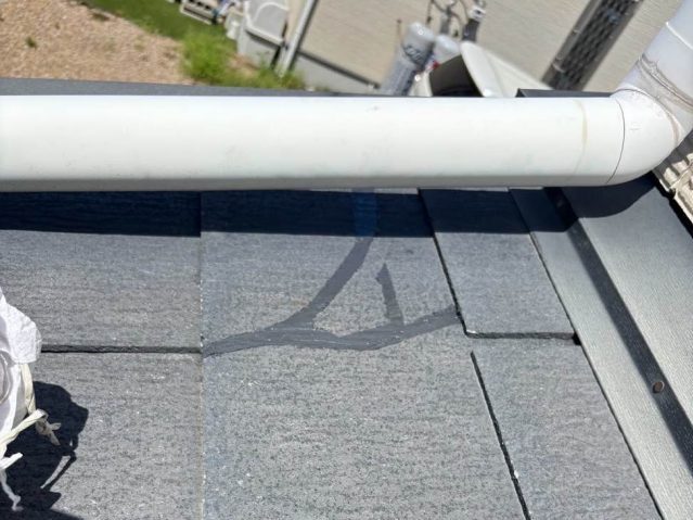 福岡市西区のスレートの補修完了