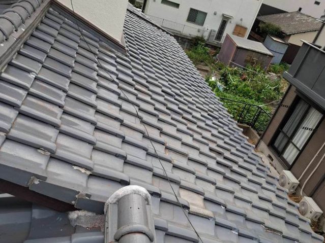福岡市東区で葺き直し工事が終了した屋根