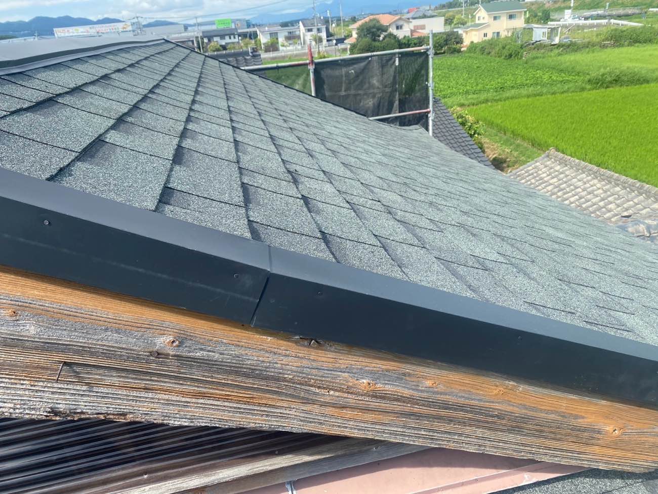 糸島市の葺き替え工事、オークリッジスーパー