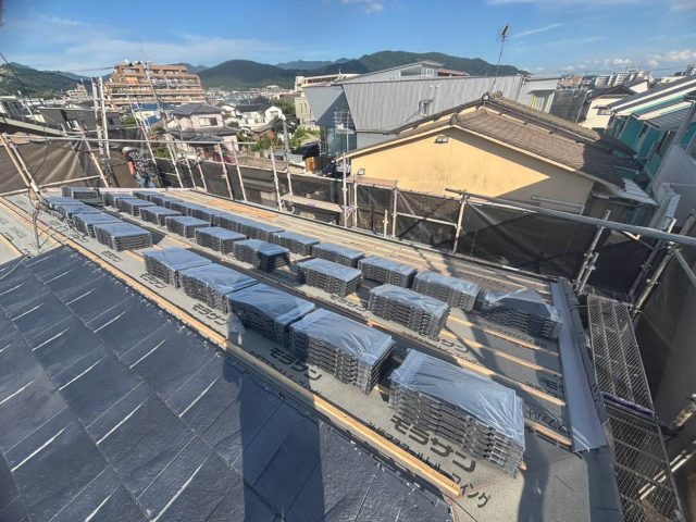 大野城市の葺き替え工事で新設するルーガ鉄平