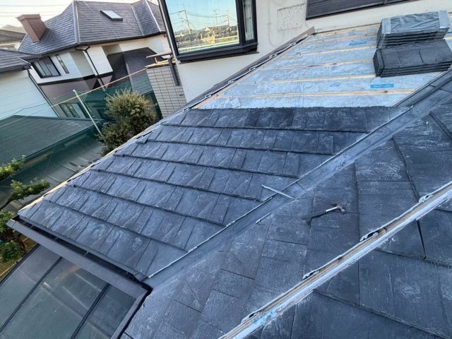 大野城市で完成に近づくルーガの屋根