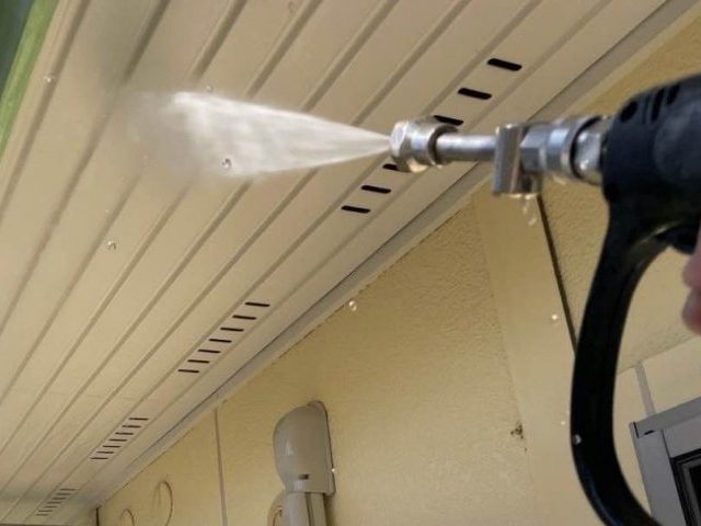 大野城市の塗装前洗浄作業