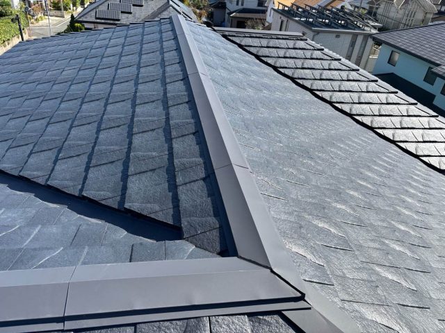 大野城市でルーガ鉄平の葺き替え工事完了