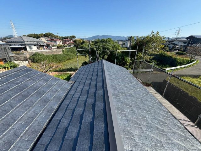 福津市で施工が完了した棟板金