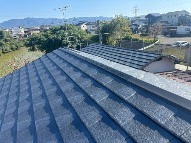 福津市で棟板金の施工が完了