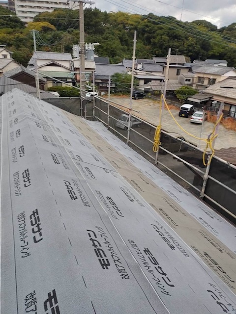 福岡市東区の屋根葺き替え工事、雨漏り