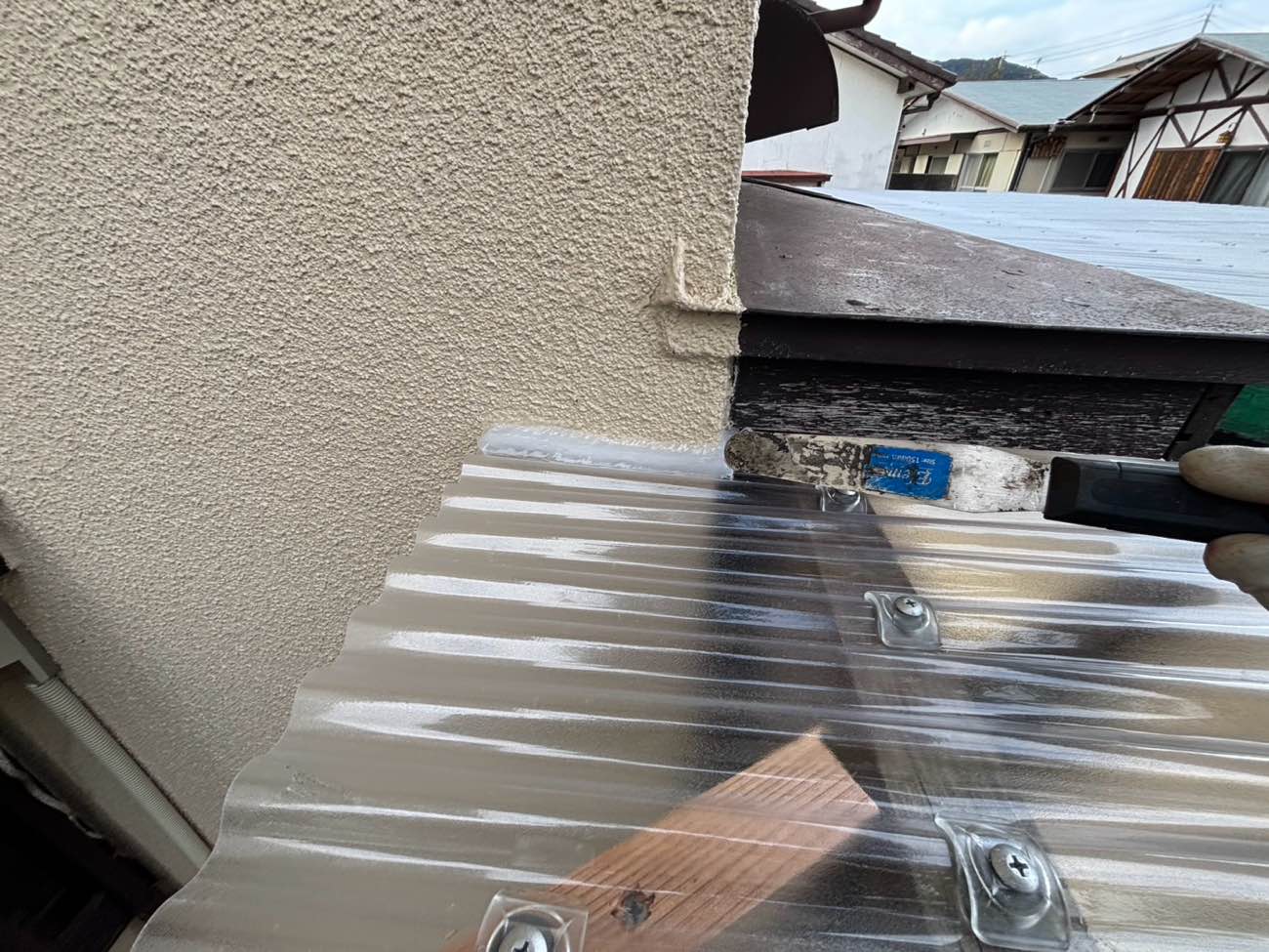 壁際の取り合い部分の処理