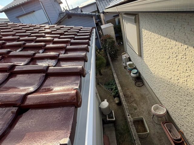 糸島市で新しく設置された軒樋