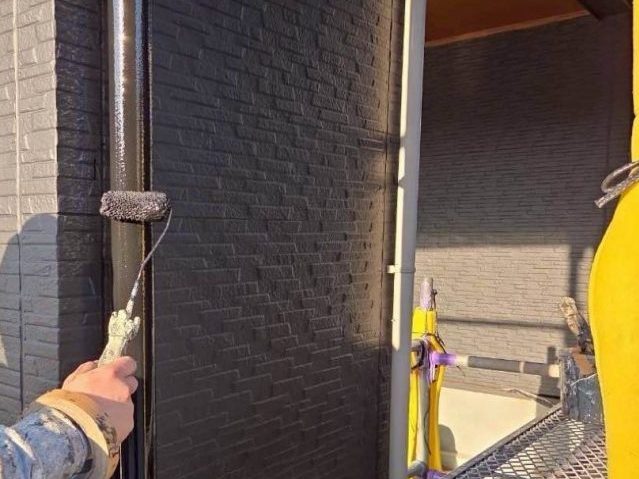 福岡市南区の竪樋上塗り