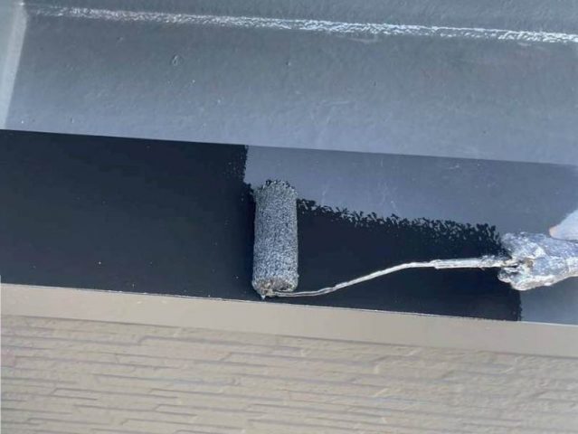 福岡市南区の笠木の錆止め