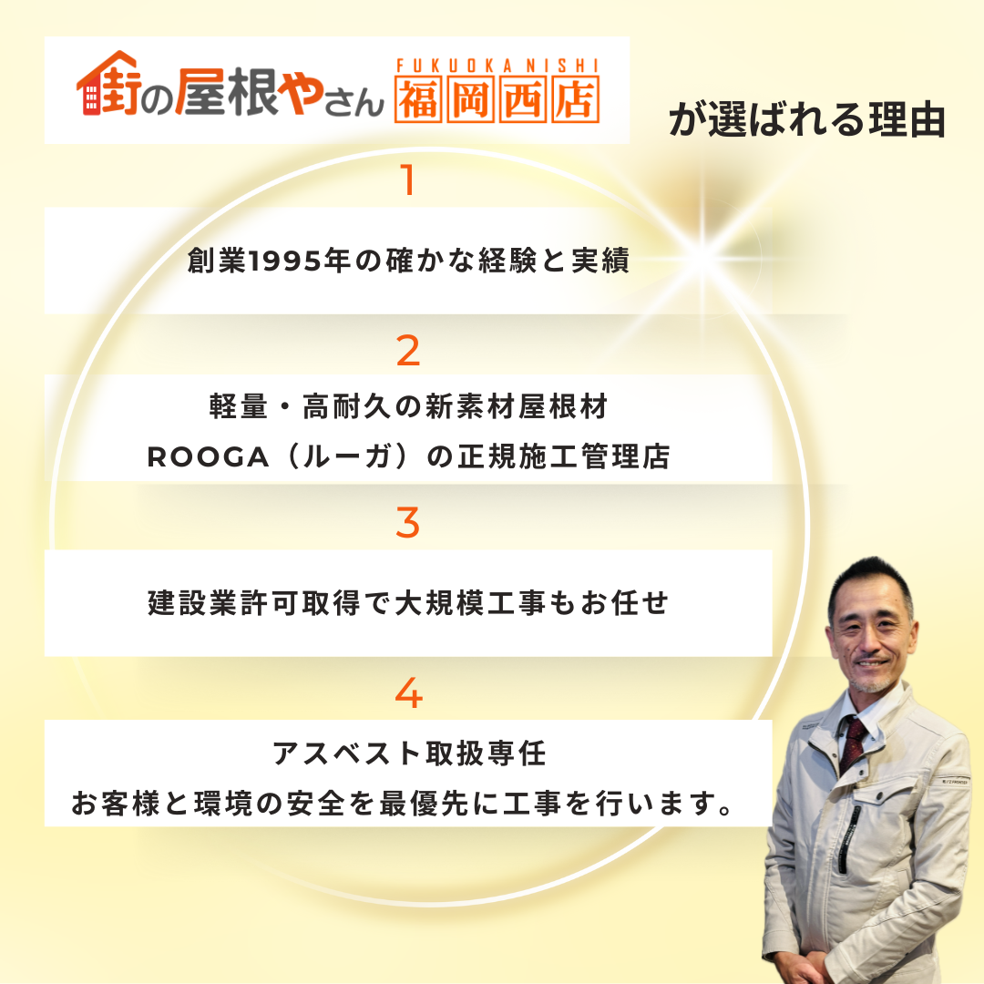 街の屋根やさん福岡西店の強み