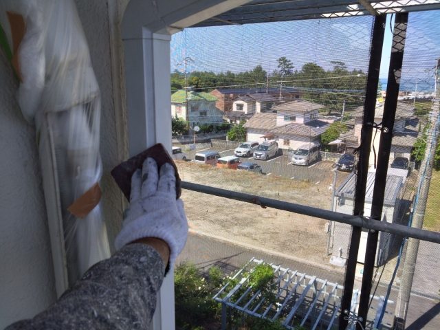 糸島市の雨樋の下地調整