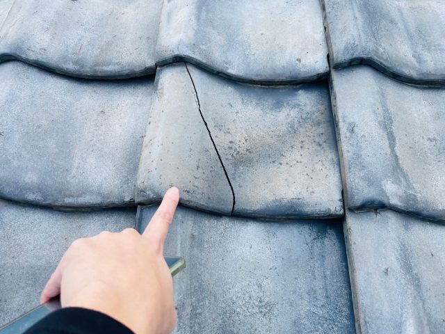 志免町の調査で確認された瓦の割れ