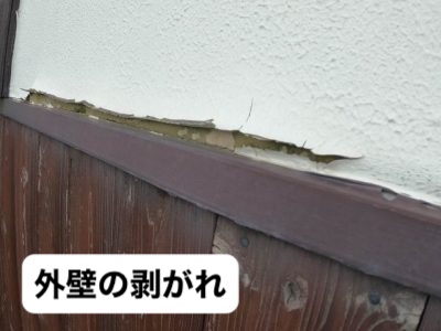 外壁の剥がれ