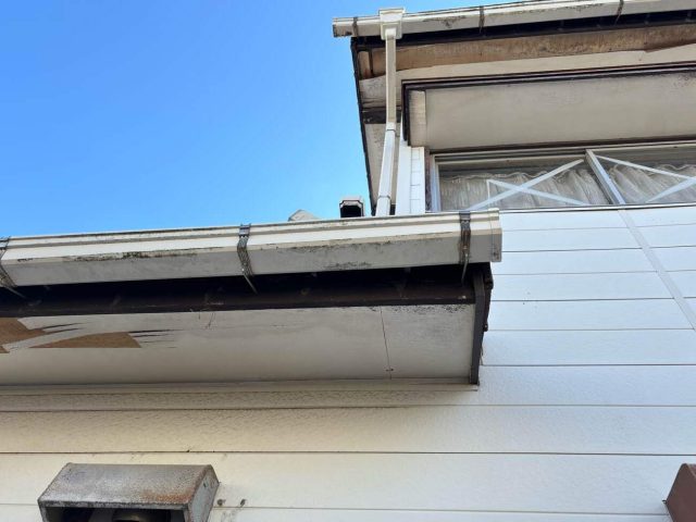 糸島市の軒樋の劣化