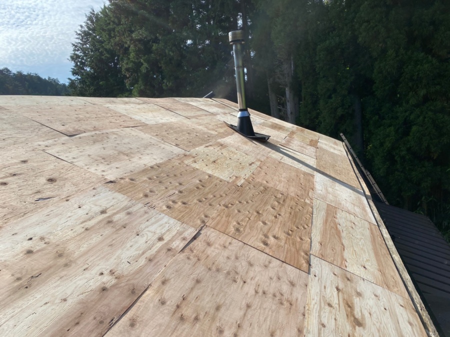 桑名市、屋根葺き替え