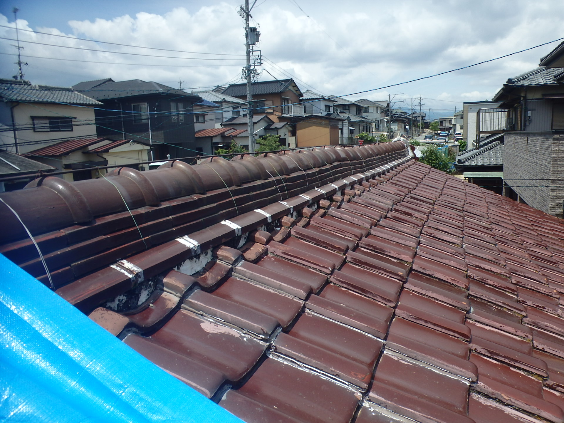 瓦屋根の大棟