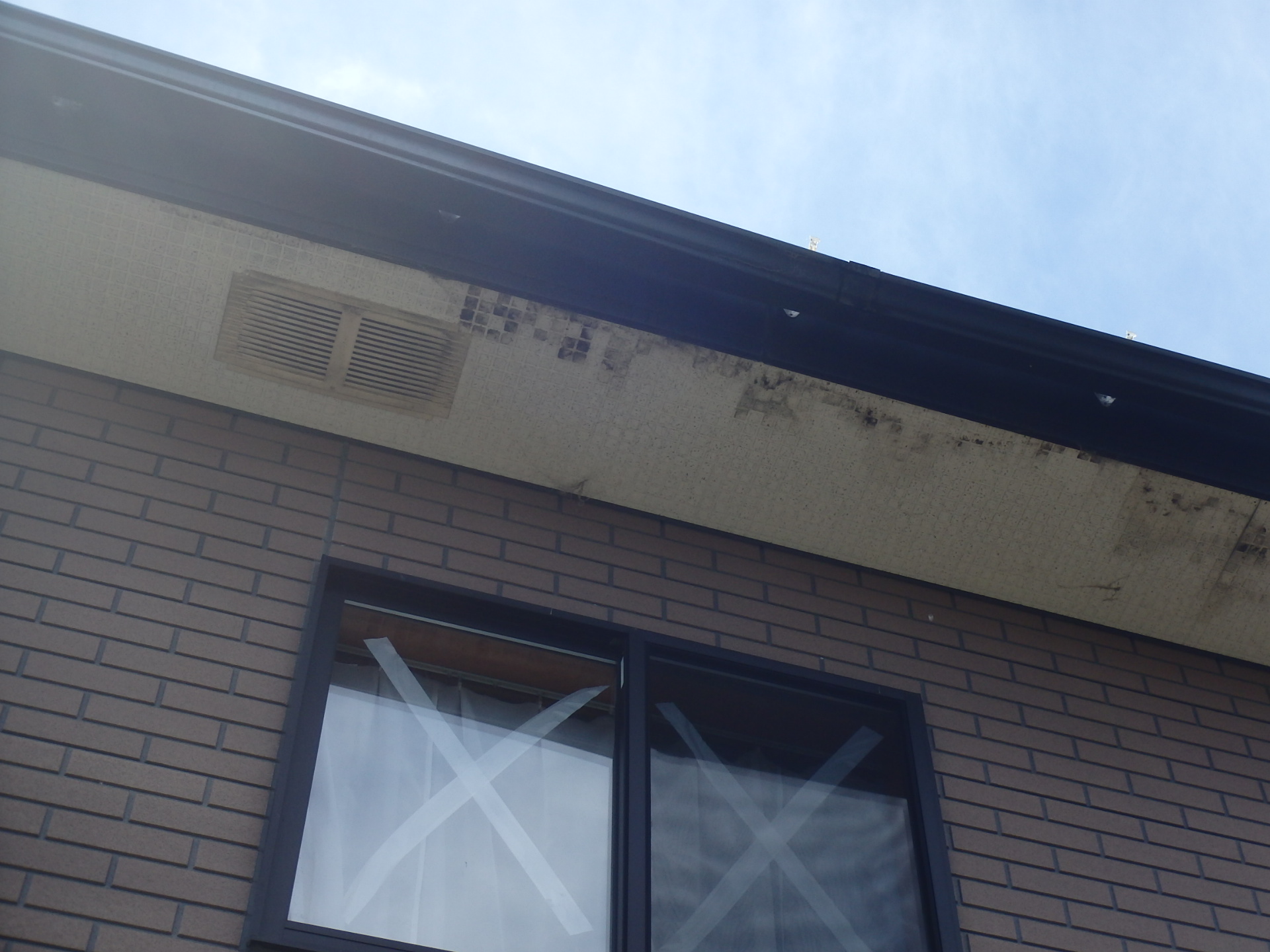 軒天の黒カビ発生状況四日市市