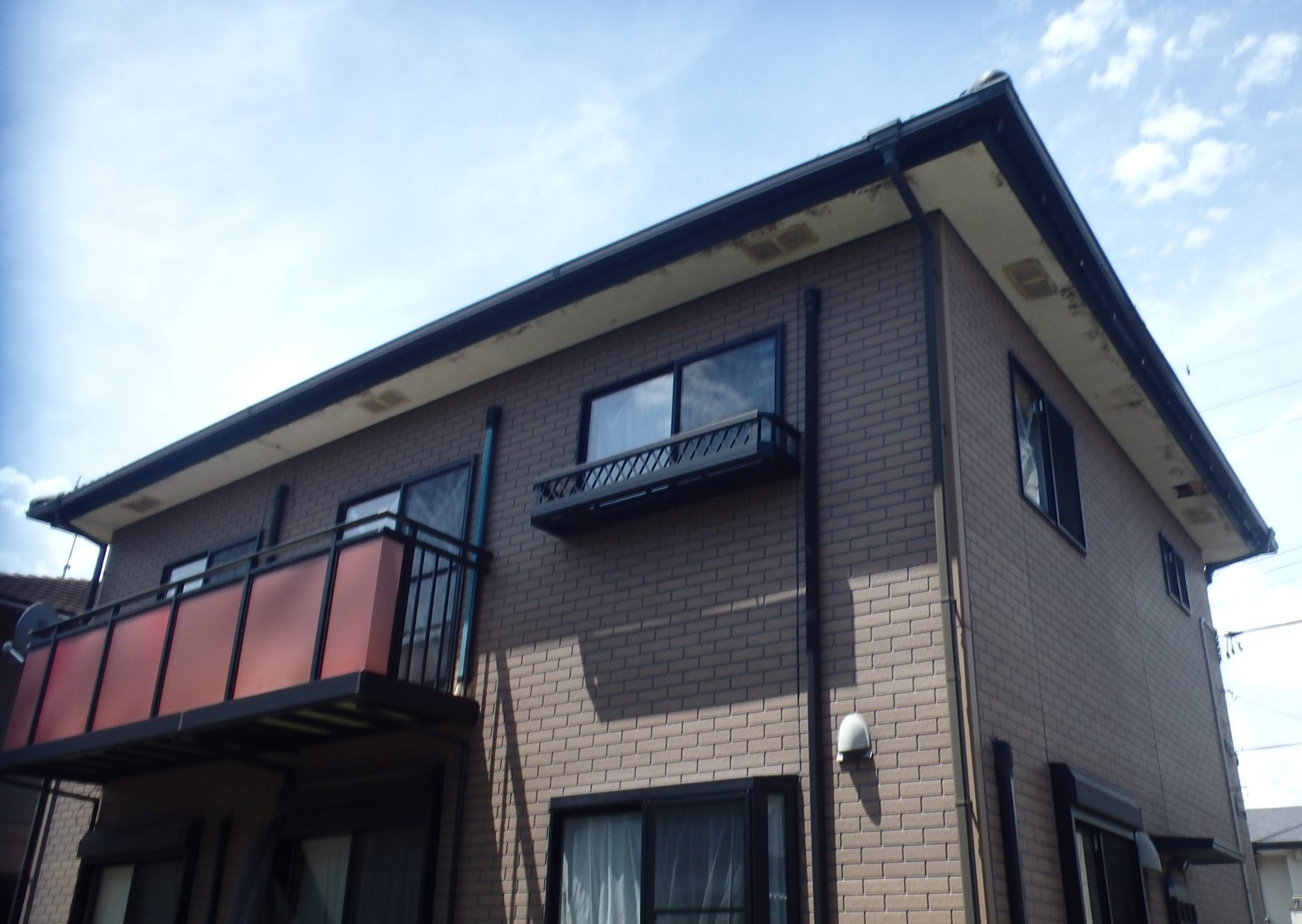 軒天の黒カビ状況四日市市