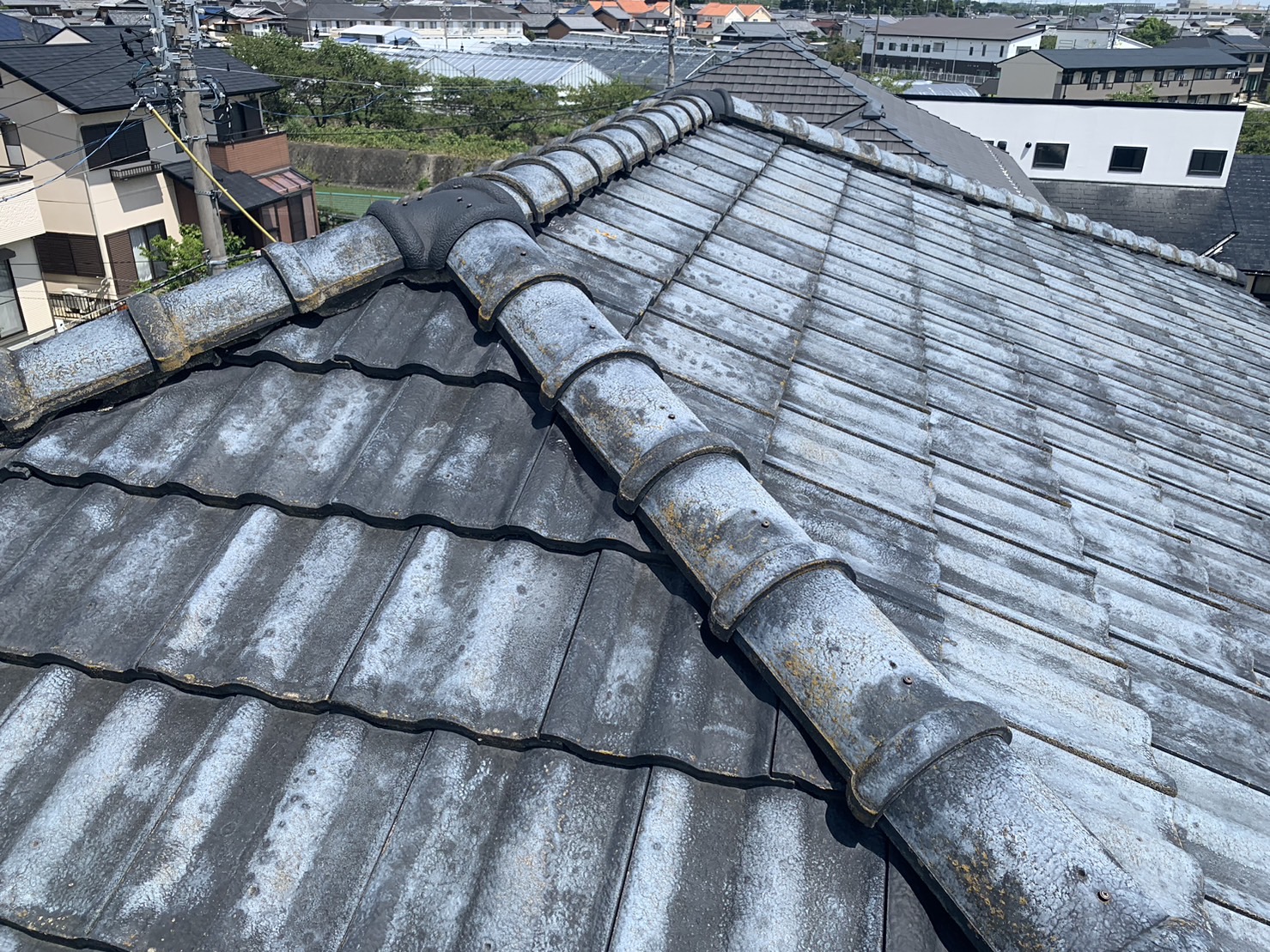 四日市モニエル瓦の劣化状況