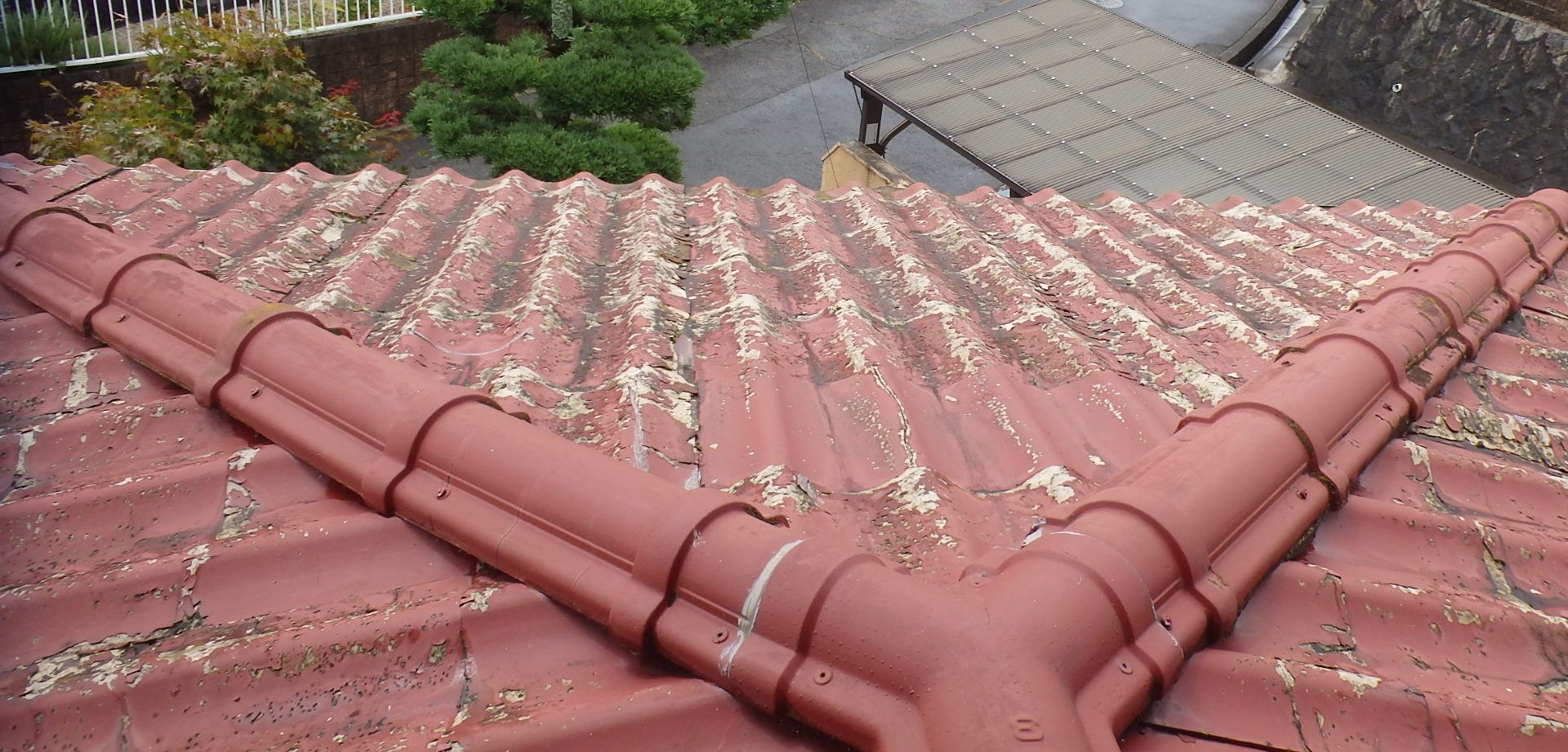 セキスイかわらUの劣化状況四日市市