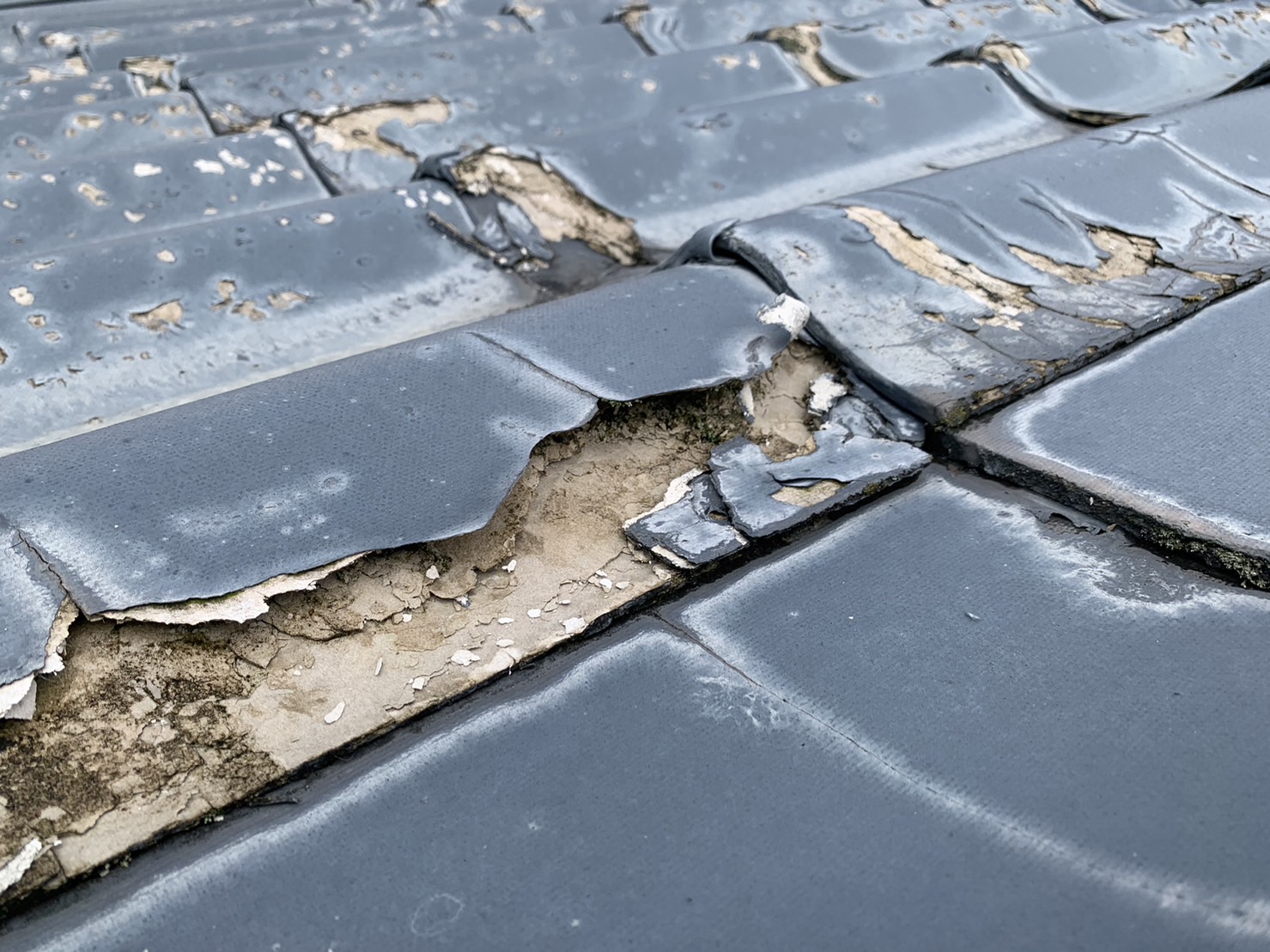 菰野町セキスイかわらUの劣化