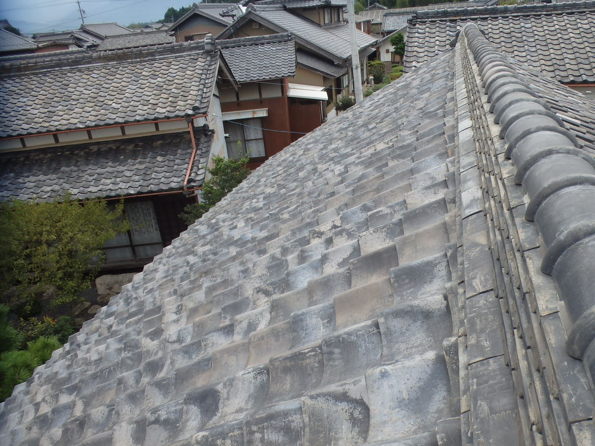 菰野町雨漏りした瓦屋根