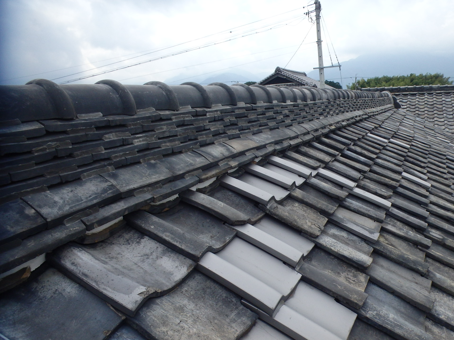 菰野町雨漏りした瓦屋根