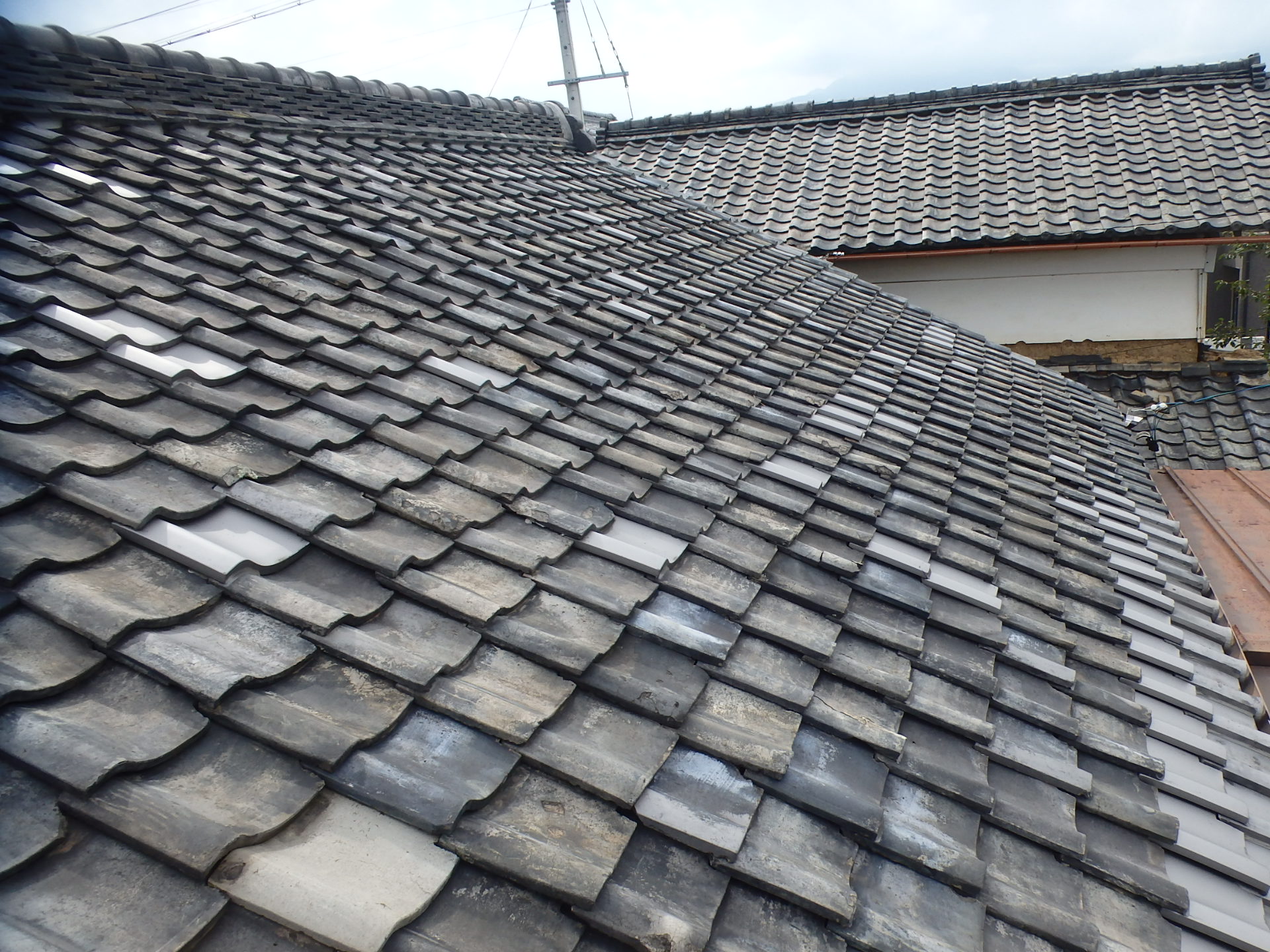 菰野町雨漏りした瓦屋根