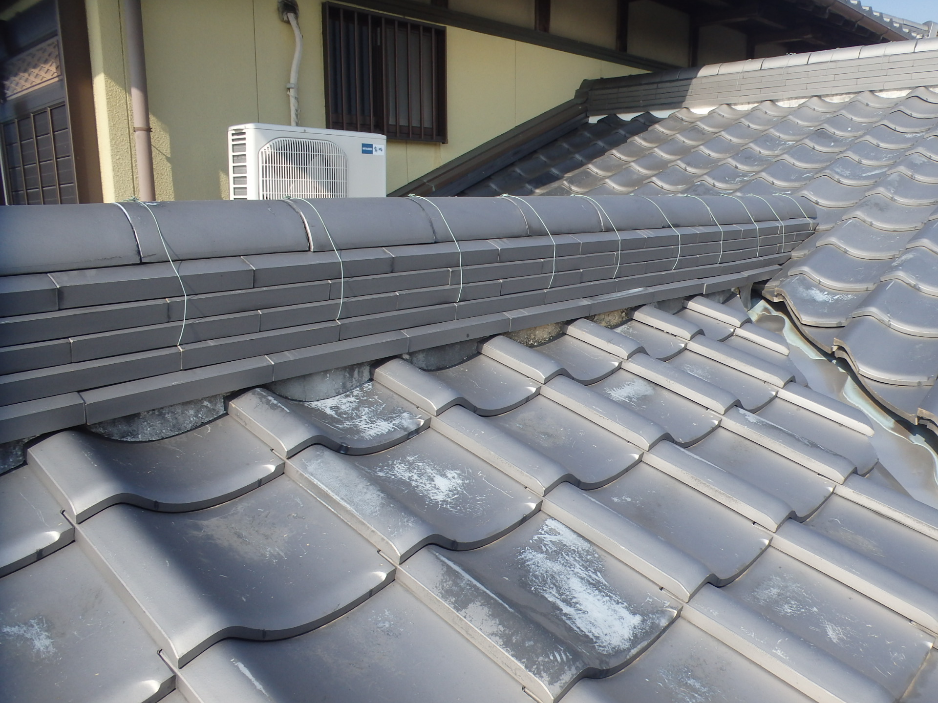 四日市市の瓦屋根漆喰の状態確認