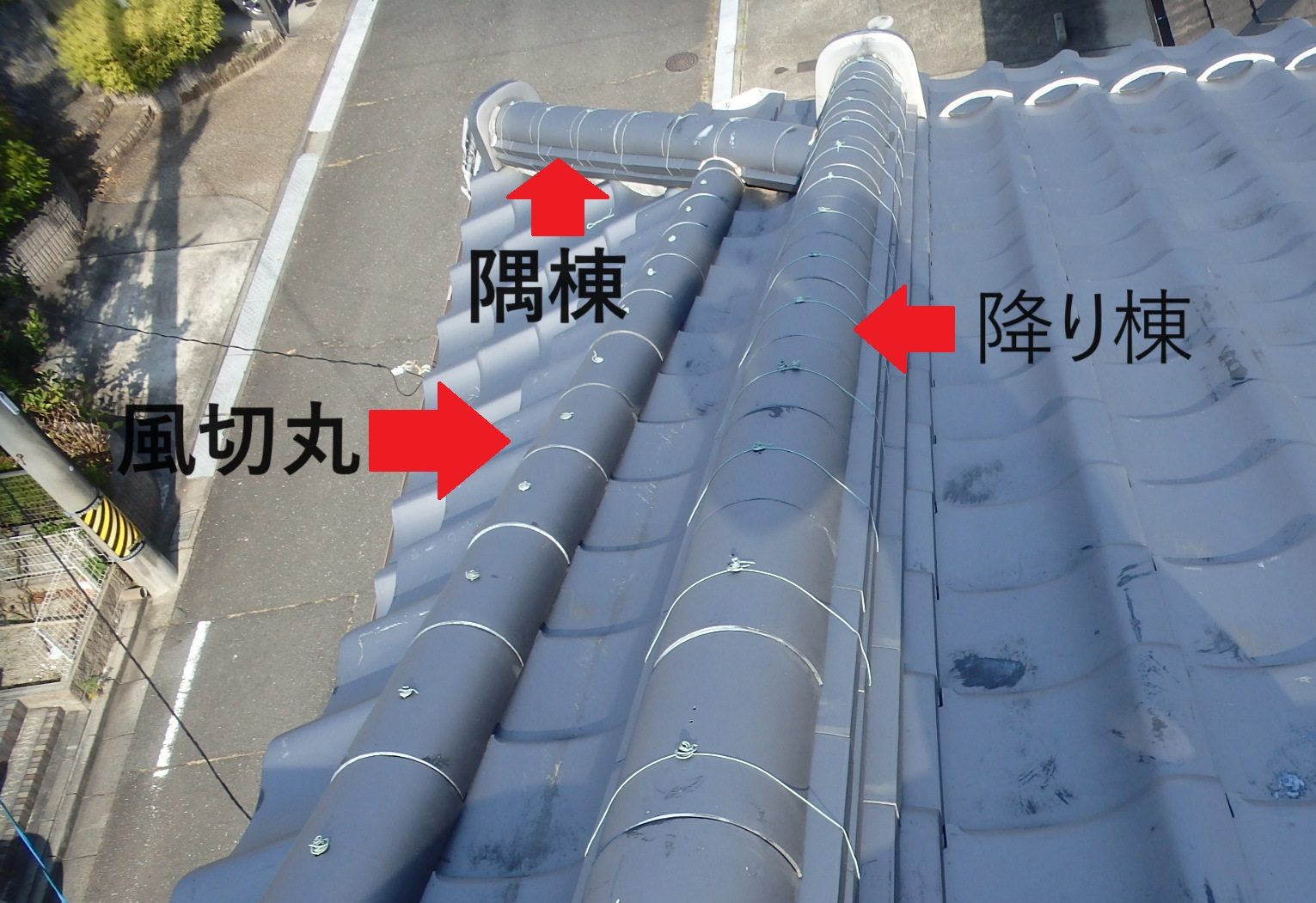 四日市市、瓦屋根の名称