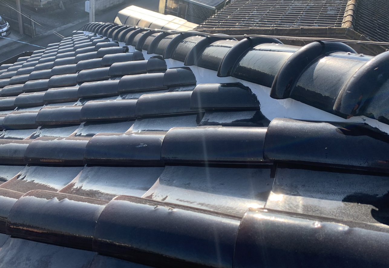 鈴鹿市のＳ字瓦漆喰の無料点検