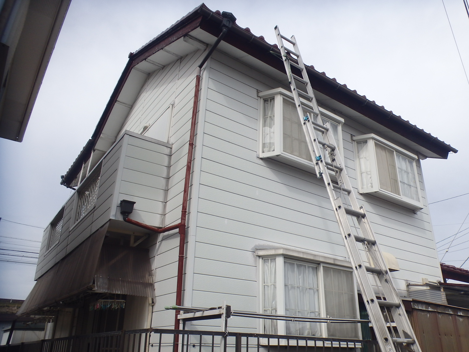 塩浜のお宅、外壁の劣化具合