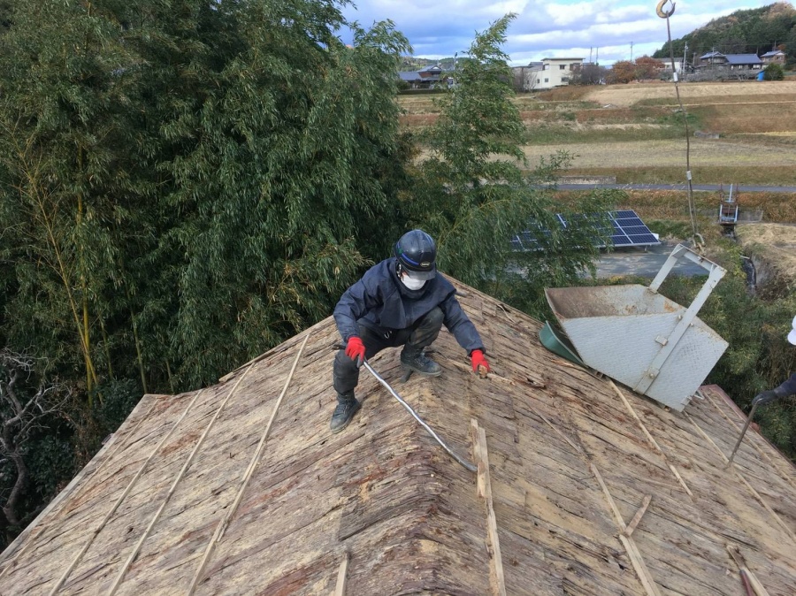 棟の土撤去作業、解体