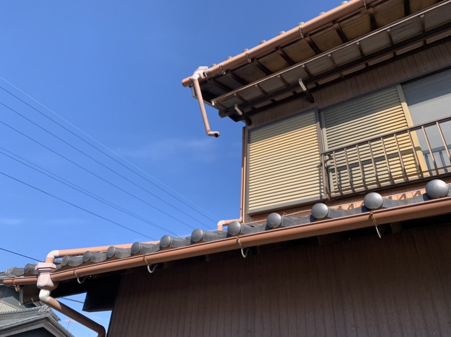 四日市、雨樋交換
